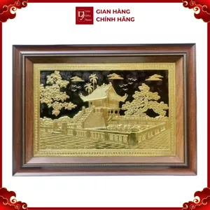 Tranh Đồng Chùa Một Cột ( 50x70cm ) - Cửu Diệu Thiên - MC0012