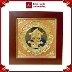 Tranh Đồng Chùa Một Cột ( 42x42cm ) - Cửu Diệu Thiên - MC012