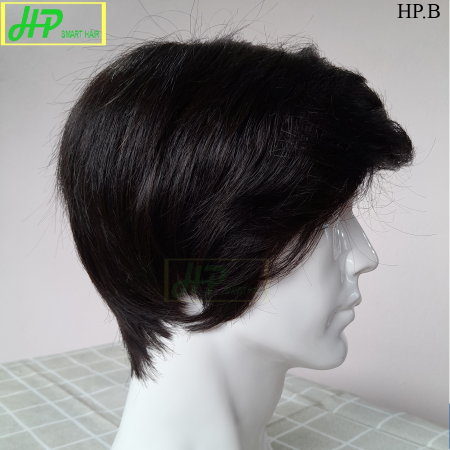 Ảnh Tóc giả nam nguyên đầu HP SMART HAIR mã HP.B, làm từ tóc thật 3