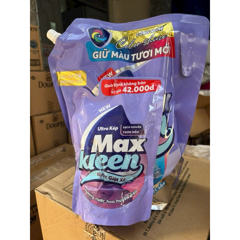 [Mới] Túi Nước Giặt Xả MaxKleen Giữ Màu Tươi Mới Hương Khu Vườn Tuyệt Sắc 3kg/Túi