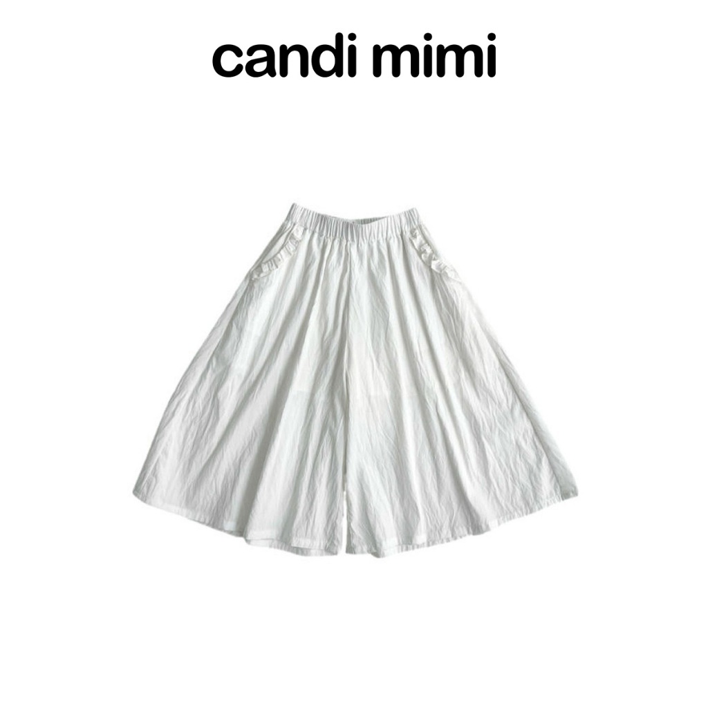 CANDIMIMI Quần giả váy ống rộng cao cấp - Phong cách Hàn Quốc