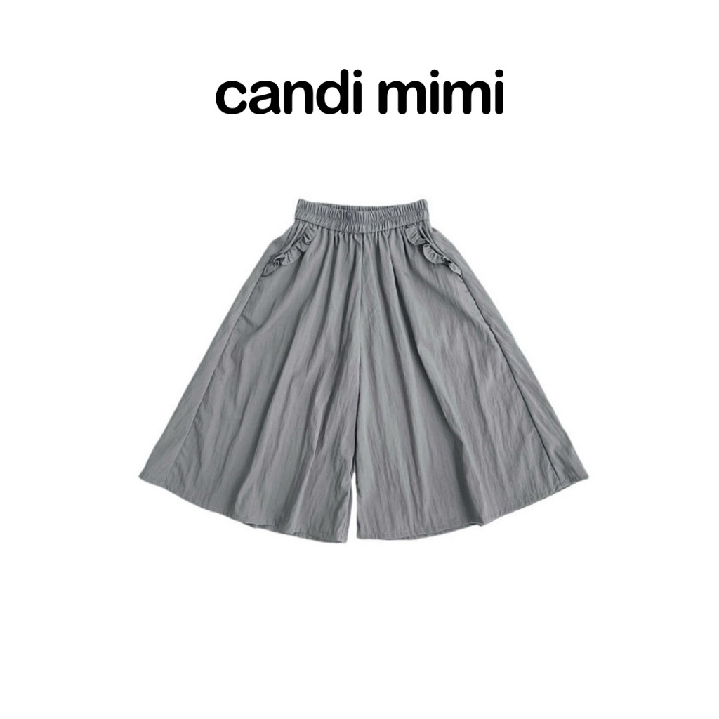 CANDIMIMI Quần giả váy ống rộng cao cấp - Phong cách Hàn Quốc