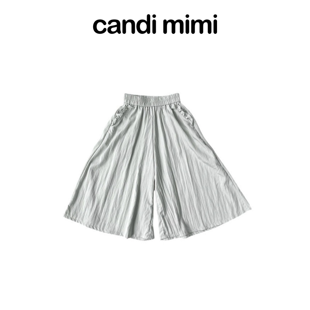 CANDIMIMI Quần giả váy ống rộng cao cấp - Phong cách Hàn Quốc