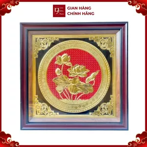 Tranh Đồng Hoa Sen ( 70x70cm ) - Cửu Diệu Thiên - ĐH004