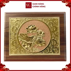 Tranh Đồng Hoa Sen Cao Cấp ( 20x25cm ) - Cửu Diệu Thiên - HS003