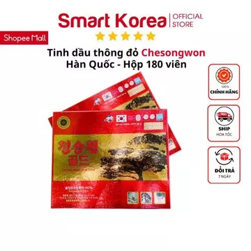 Tinh dầu thông đỏ Cheong Song Won Gold Hoàng gia Hàn Quốc Daedong - Hộp 180 viên
