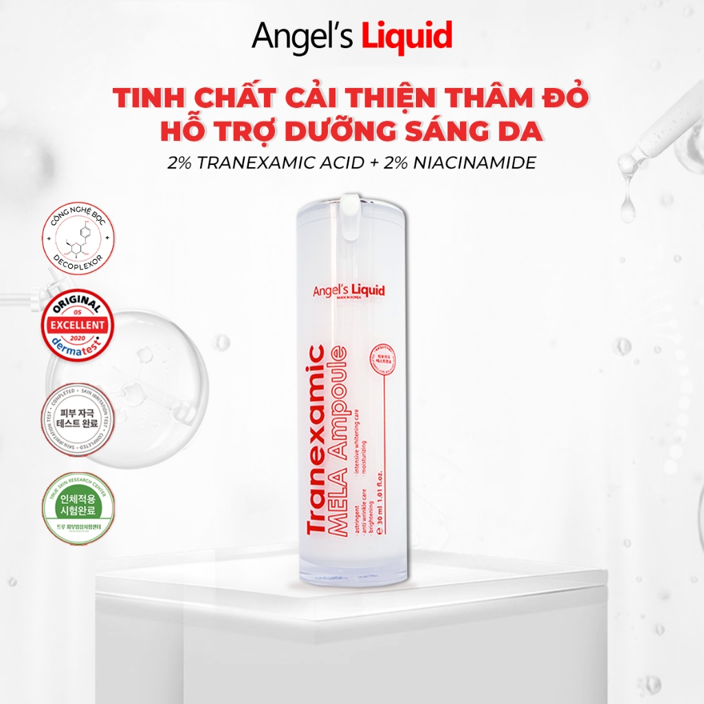 Ảnh Siêu Tinh Chất Xoá Thâm Đỏ Mờ Sạm Nám Angel's Liquid Tranexamic Mela Ampoule 30ml 1