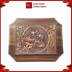Tranh Đồng Hoa Sen ( 20x25cm ) - Cửu Diệu Thiên - SH029