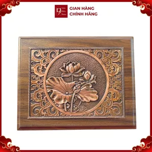 Tranh Đồng Hoa Sen ( 20x25cm ) - Cửu Diệu Thiên - SH030