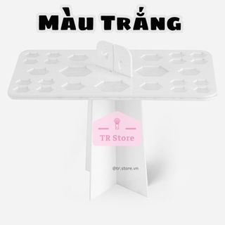 Giá đỡ phơi cọ trang điểm không trượt 24 ô tiện lợi