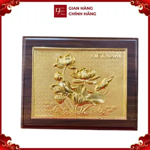 Tranh Đồng Hoa Sen ( 20x25cm ) - Cửu Diệu Thiên - SH033