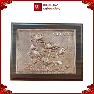 Tranh Đồng Hoa Sen ( 20x25cm ) - Cửu Diệu Thiên - SH035