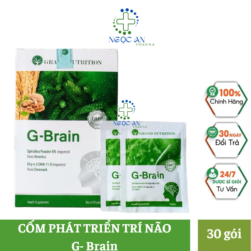 G-Brain Cốm Hỗ trợ Phát Triển Trí Não, bổ sung DHA và các vitamin phát ...