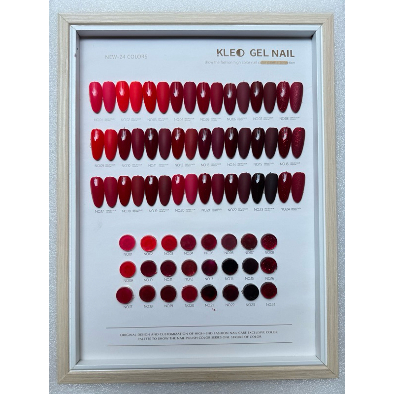 [ƯU ĐÃI SẢN PHẨM MỚI] KLEO set sơn đỏ lẻ 24 màu chuyên dụng làm nail