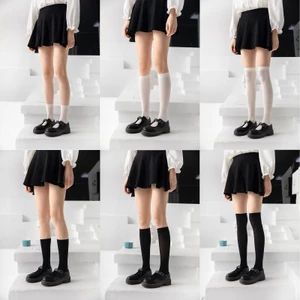 Tất nữ sinh tất bắp chân nhiều kích thước Chất liệu cotton dệt kim mỏng thoáng khí mềm mại