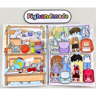 Đồ chơi bóc dán Trường học Gacha - búp bê giấy Gacha
