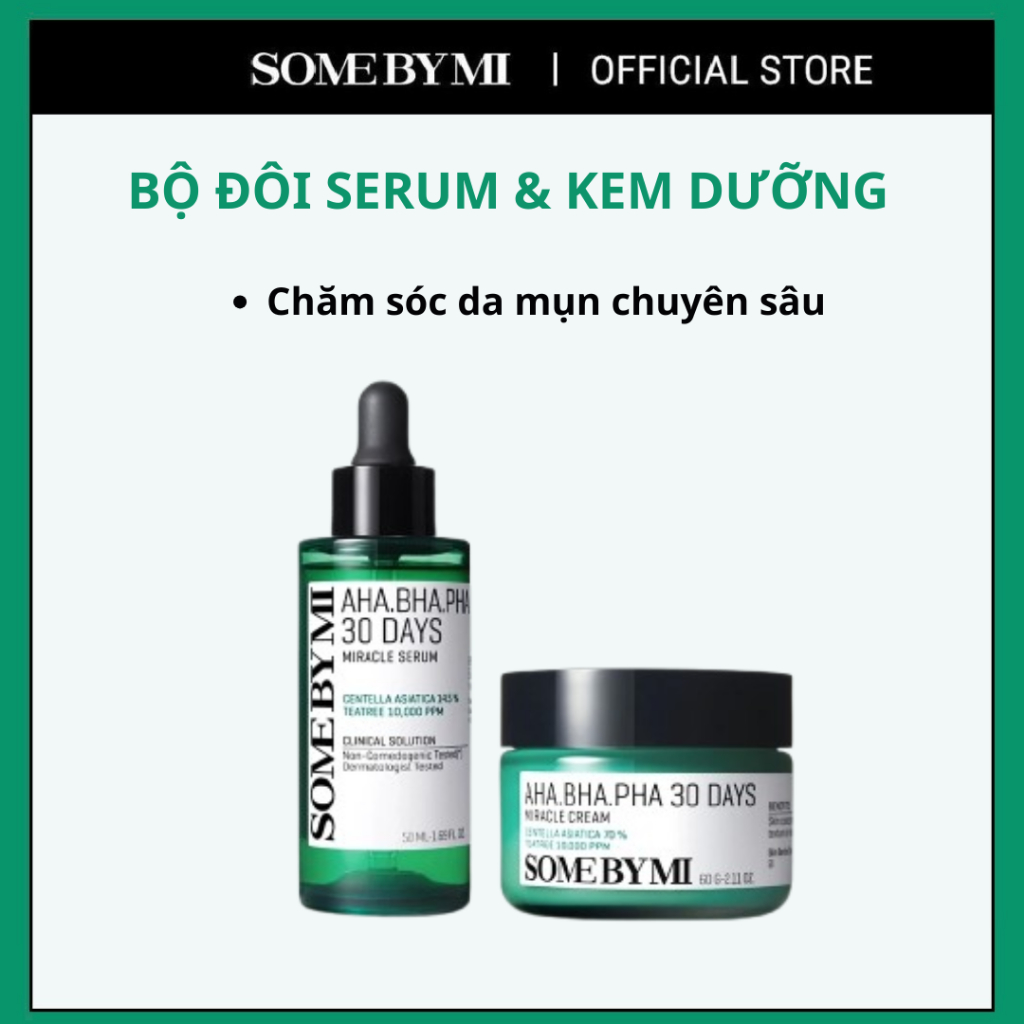 [COMBO] Tinh Chất & Kem Dưỡng Da Dầu Mụn Some By Mi AHA-BHA-PHA 30 Days ...