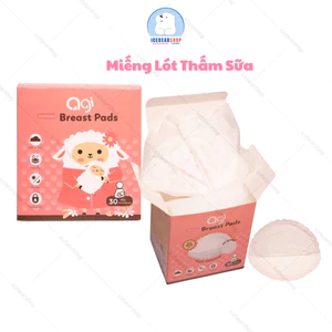 Miếng Lót Thấm Sữa AGI Hộp 30 Tấm, Tấm Lót Sữa Thiết Kế 3D Dạng Tổ Ong Mểm Mại SIêu Thấm Thoài Mái