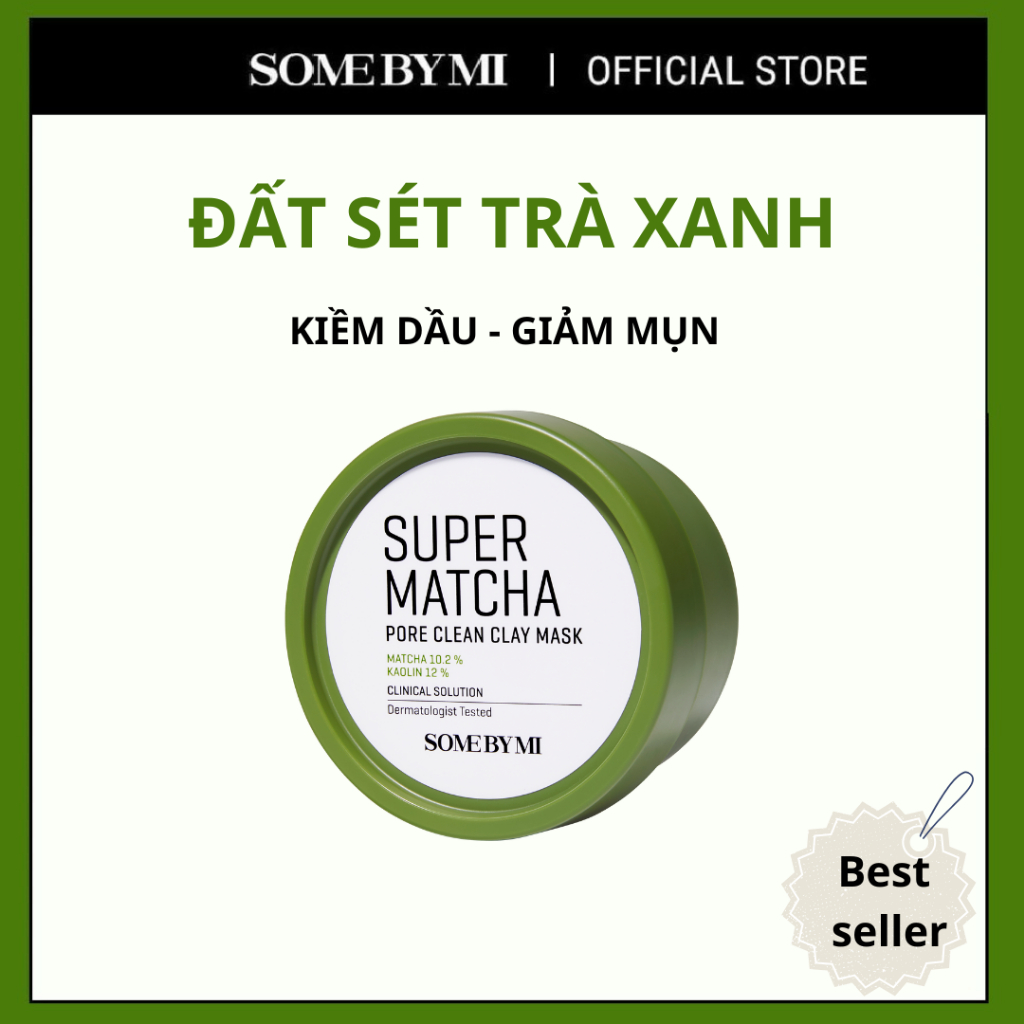 Ảnh Some By Mi Mặt nạ đất sét trà xanh Super Matcha Pore Clean Clay Mask 100g hỗ trợ làm sạch mụn đầu đen 1