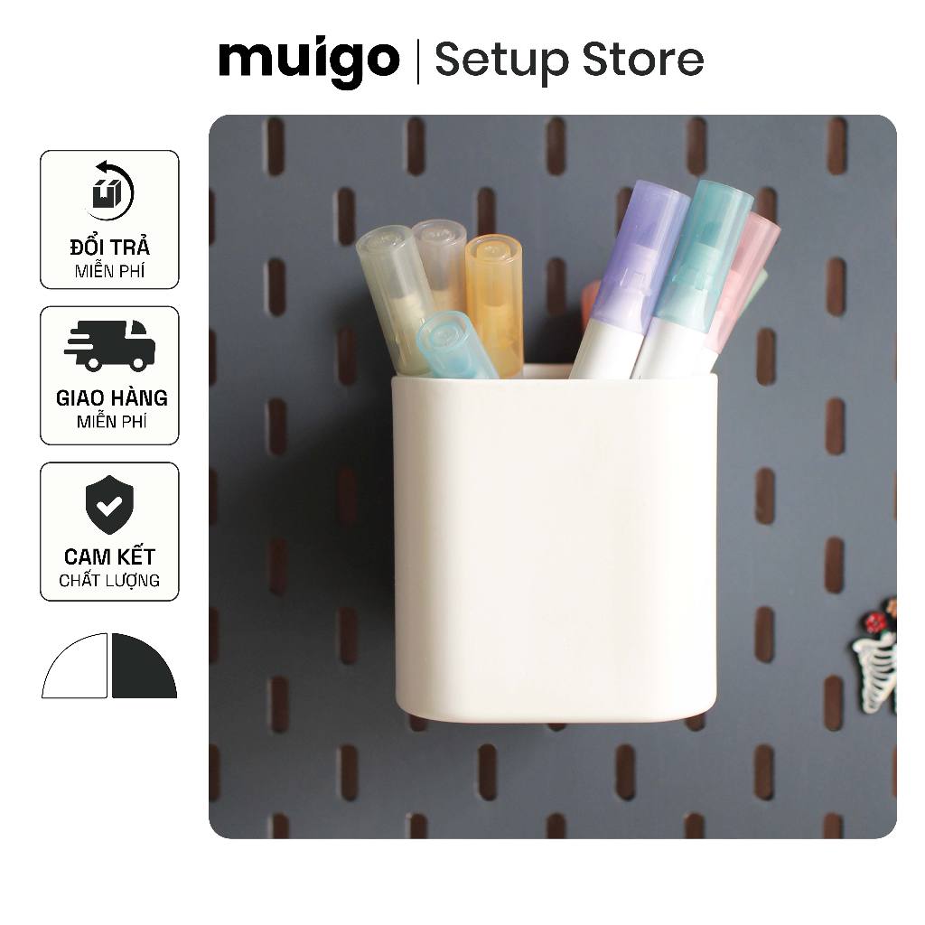 Cốc đựng cho bảng Pegboard Lỗ Dọc | Phụ Kiện Pegboard Đa Năng