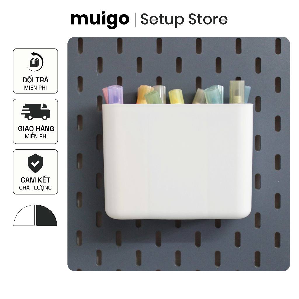 Cốc đựng lớn cho bảng Pegboard Lỗ Dọc | Phụ Kiện Pegboard Đa Năng