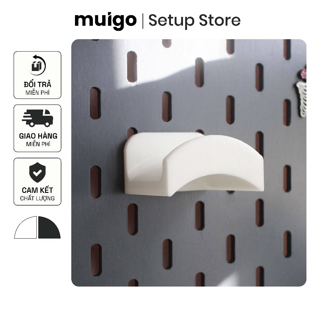 Giá treo tai nghe, tay cầm chơi game cho bảng Pegboard Lỗ Dọc | Phụ Kiện Pegboard Đa Năng