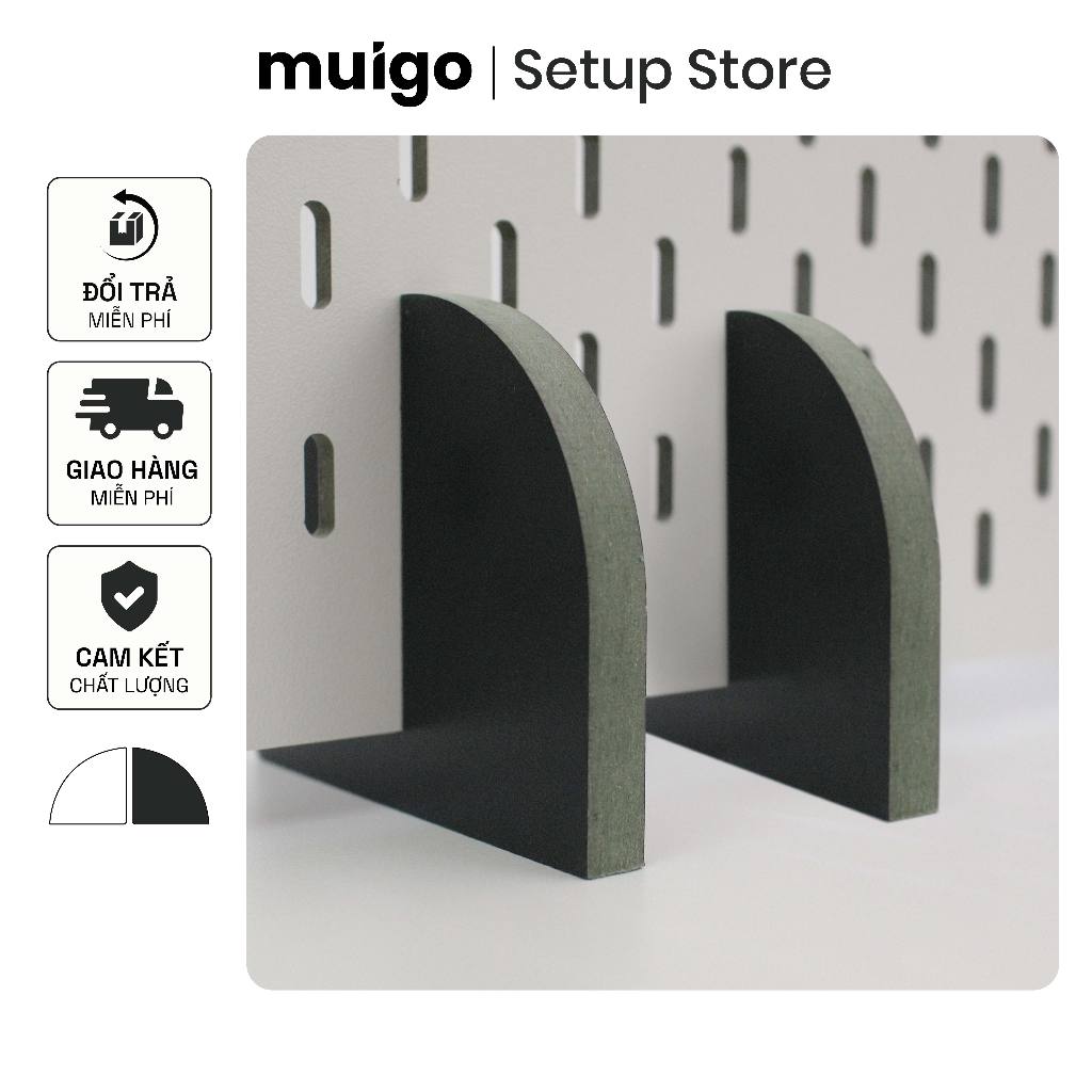 2 chân đế gỗ để bàn tiện lợi cho bảng Pegboard Lỗ Dọc | Phụ Kiện Pegboard Đa Năng