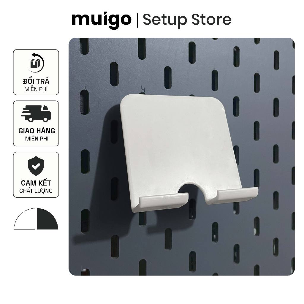 Giá đỡ đa năng, đỡ điện thoại, ipad cho bảng Pegboard Lỗ Dọc | Phụ Kiện Pegboard Đa Năng