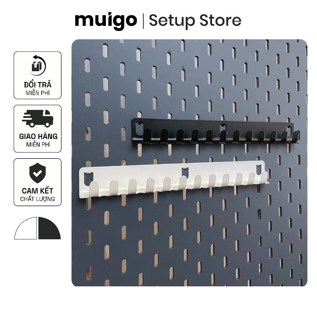 Móc cài kim loại dài cho bảng Pegboard Lỗ Dọc | Phụ Kiện Pegboard Đa Năng