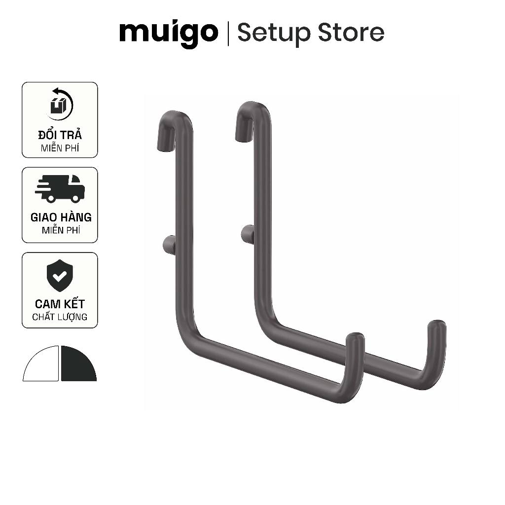 Bộ 2 móc chữ L kim loại cho bảng Pegboard Lỗ Dọc | Phụ Kiện Pegboard Đa Năng