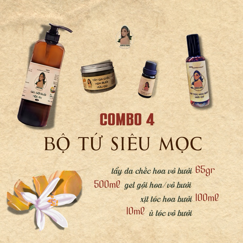 [𝟭𝟬𝗵𝗮 𝒃ư𝒐̛̉𝒊 𝒉𝒖̛̃𝒖 𝒄𝒐̛] Combo 4 món fullsize - gội xịt ủ tdc - mọc tóc