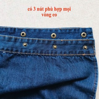 Váy chống nắng, chân váy chống nắng jean có nút bấm Min NT