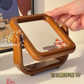 Gương trang điểm để bàn hoạ tiết Capybara đecor siêu xinh