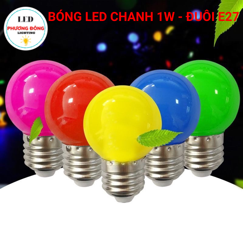 Bóng LED Chanh đủ màu 1W Trắng, Vàng, Đỏ, Xanh Lá, Xanh Dương, Hồng