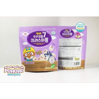 Bánh  ngũ cốc dinh dưỡng Pororro 7 loại ngũ cốc,vị việt quất,vị dâu,vị phô mai,bánh giòn,dễ ăn,dễ tan trong miệng.
