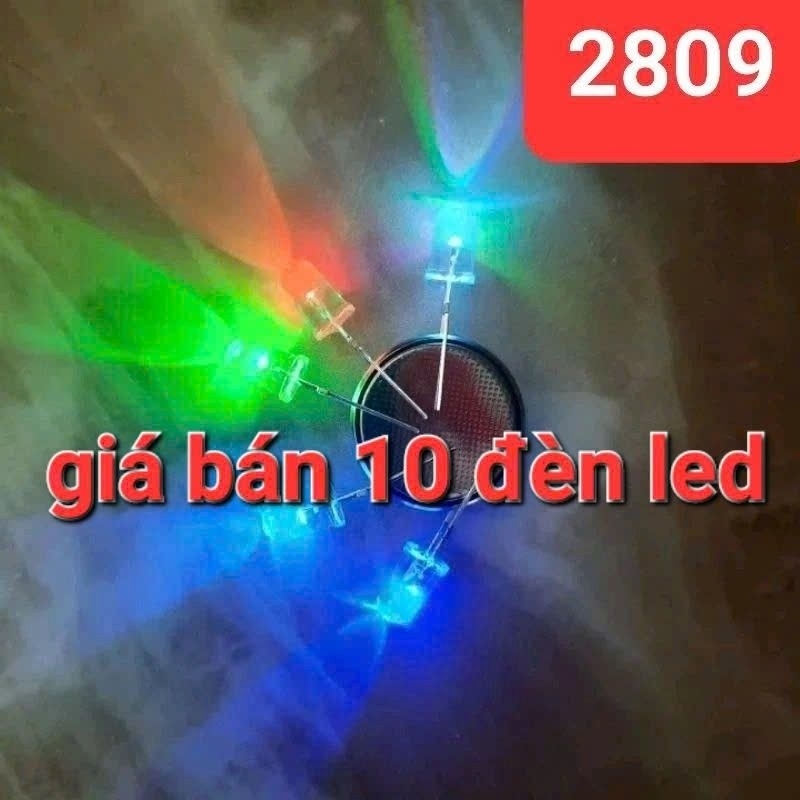giá 10 đèn led RGB màu tự động chuyển màu bóng 5mm (2809) | Shopee Việt Nam