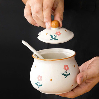 Hũ dựng mỡ gia vị hoạ tiết hoa mai trên cả sự xinh đẹp
