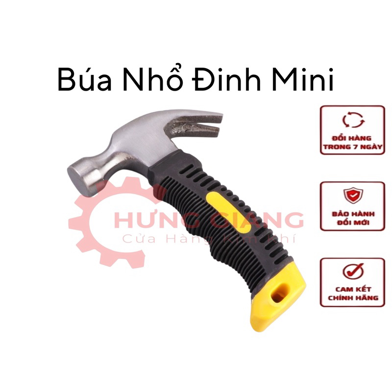 Búa Đinh Mini Cán Ngắn Bọc Cao Su Tiện Lợi Chắc Chắn