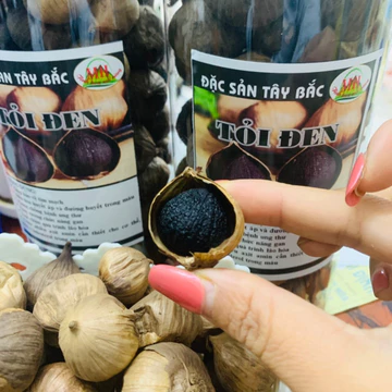 Tỏi đen cô đơn, tỏi đen một nhánh Yên Châu, Sơn La loại 1 (500g, 1kg). Tỏi đen cô đơn Tây Bắc lên men tự nhiên