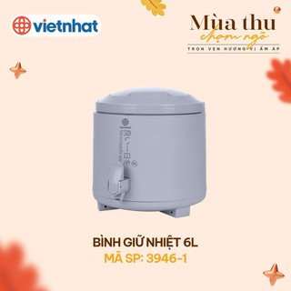 BÌNH GIỮ NHIỆT NÓNG LẠNH 6L/8L/10L NHỰA VIỆT NHẬT PLASTIC CÓ VÒI 3946 Cam Homeware