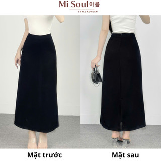 Chân Váy A Dáng Dài Cạp Thun Chất Umi Mềm Mại BigSize, Váy A Dáng Dài Tôn Dáng Misoul 409