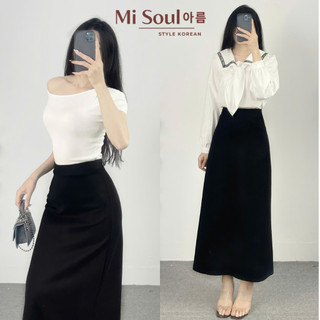 Chân Váy A Dáng Dài Cạp Thun Chất Umi Mềm Mại BigSize, Váy A Dáng Dài Tôn Dáng Misoul 409