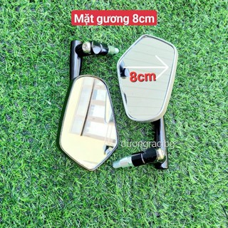 Gương xe máy kính chiếu hậu xoay 306 độ đạt chuẩn giao thông H2c- Mẫu 5 cạnh phối màu - caoduongracing phụ tùng xe máy