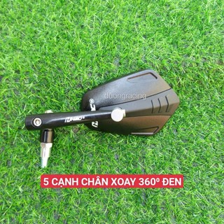 Gương xe máy kính chiếu hậu xoay 306 độ đạt chuẩn giao thông H2c- Mẫu 5 cạnh phối màu - caoduongracing phụ tùng xe máy