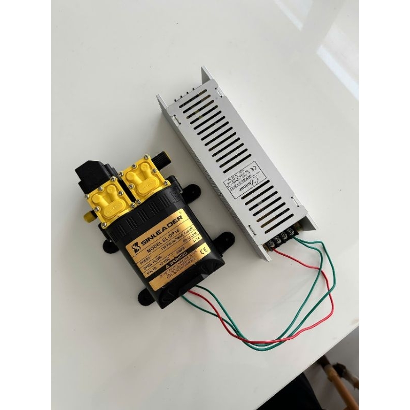 bơm đôi 12v kèm nguồn tổ ong