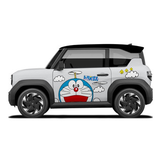 Tem 2 bên Sườn Xe Ô tô VF3 DOREMON, Team Decal Oto DORAEMON xanh