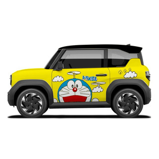 Tem 2 bên Sườn Xe Ô tô VF3 DOREMON, Team Decal Oto DORAEMON xanh