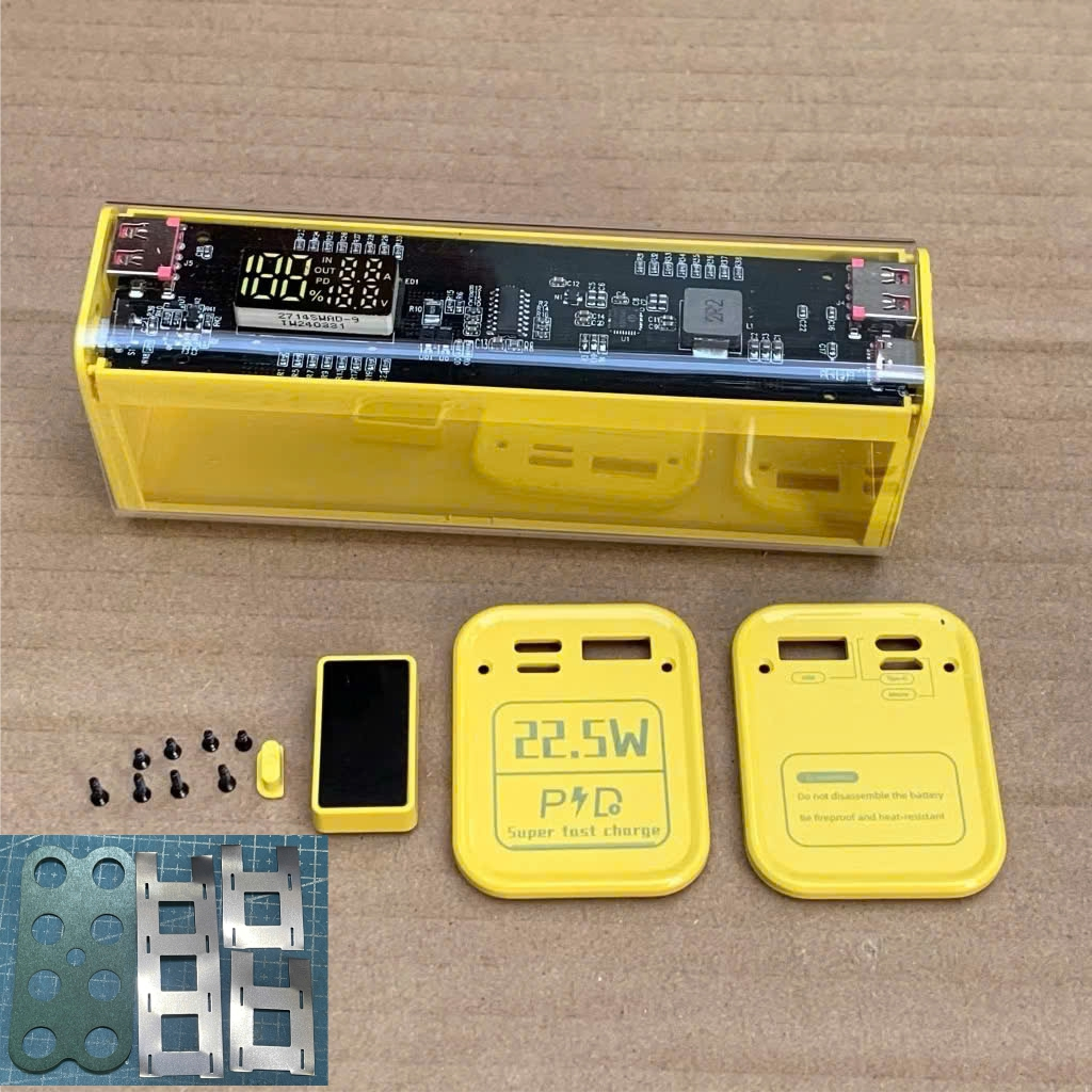 (HCM) Vỏ mạch Box sạc dự phòng sạc nhanh 22.5W trong suốt 8 sell 18650 ...