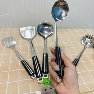 Xẻng lật chiên xào đồ ăn loại lớn - Vá múc thức ăn inox tiện lợi - Sạn, vá ngựa - Hùng Home