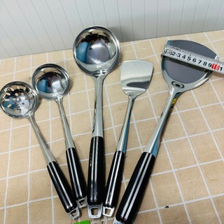 Xẻng lật chiên xào đồ ăn loại lớn - Vá múc thức ăn inox tiện lợi - Sạn, vá ngựa - Hùng Home
